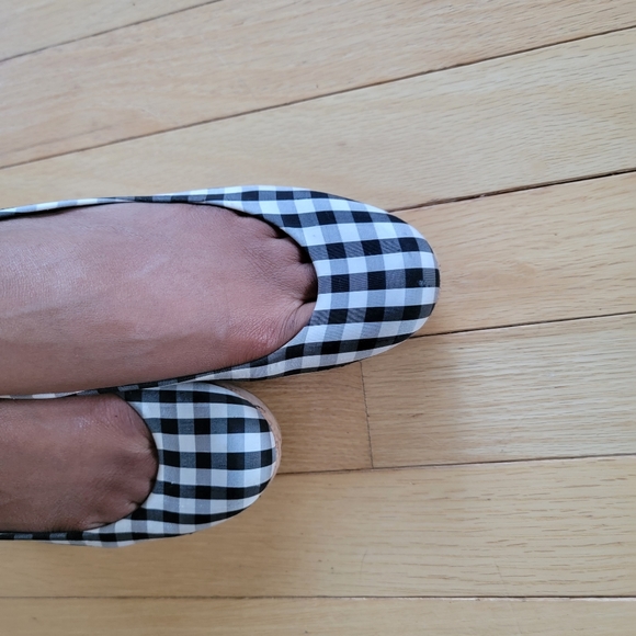 Gingham Print Cork Wedges - Picture 11 of 11